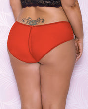 Scallop Lace & Mesh Hipster Panty Red 3x