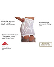 Rago Shapewear Zippered Open Bottom Girdle White 4x