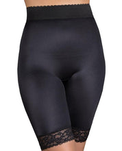 Rago Shapewear Long Leg Shaper W-gripper Stretch Lace Bottom Black 6x