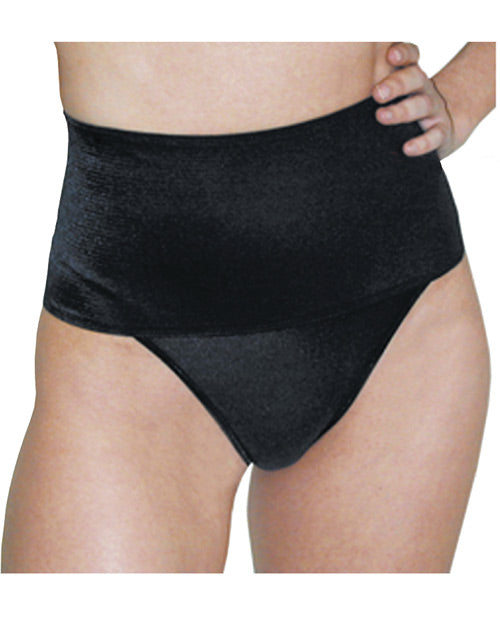 Rago Shapewear Open Bottom Black with Red Detailing Body Briefer