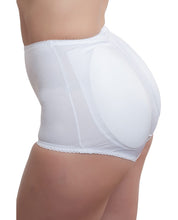 Rago Shapewear Rear Shaper Panty Brief Light Shaping W-removable Contour Pads White Md