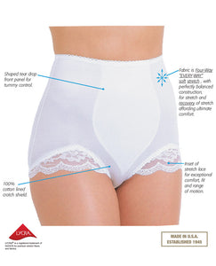 Rago Shapewear Panty Brief Light Shaping White 3x