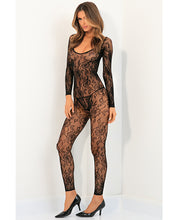 Body Up Crotchless Bodystocking Black M-l