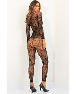 Body Up Crotchless Bodystocking Black M-l