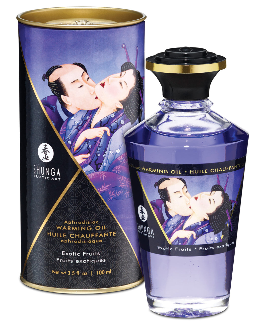 Shunga Warming Oil Exotic Fruits  - 3.5 Oz.