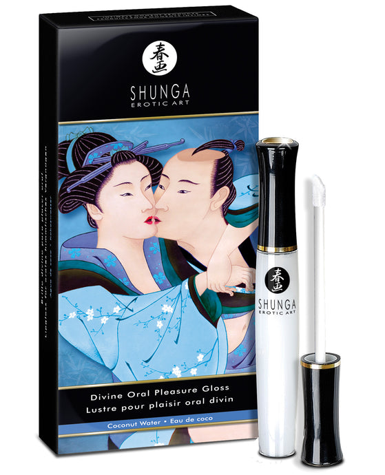 Shunga Divine Oral Pleasure Lipgloss - .33 Oz Coconut Water