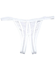 Scalloped Embroidery Crotchless Panty White O-s
