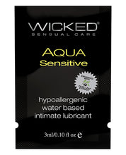 Wicked Sensual Care Hypoallergenic Aqua Sensitive Waterbased Lubricant - .1 Oz
