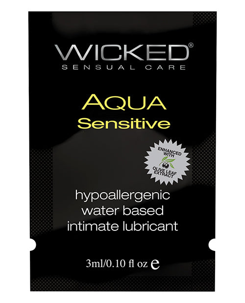 Wicked Sensual Care Hypoallergenic Aqua Sensitive Waterbased Lubricant - .1 Oz