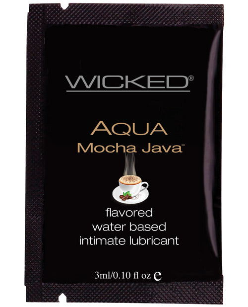 Wicked Sensual Care Aqua Waterbased Lubricant - .1 Oz Mocha Java