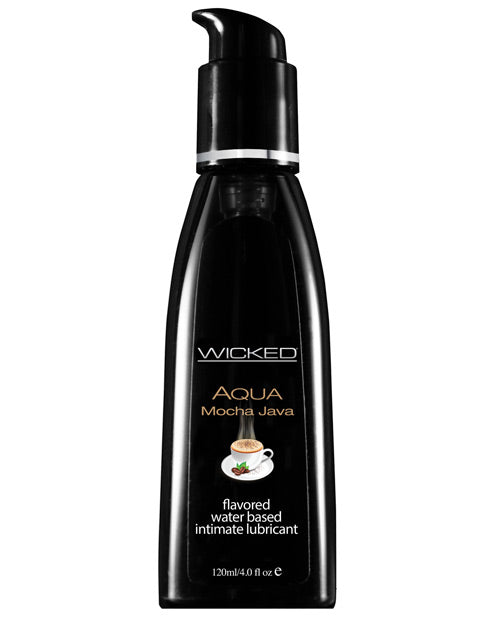 Wicked Sensual Care Aqua Waterbased Lubricant - 4 Oz Mocha Java