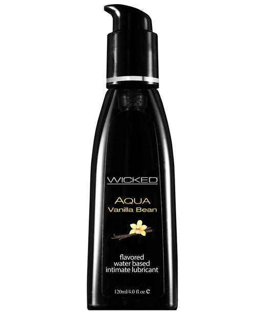 Wicked Sensual Care Aqua Waterbased Lubricant - 4 Oz Vanilla Bean