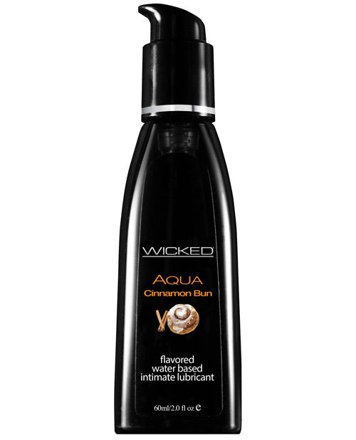 Wicked Sensual Care Aqua Waterbased Lubricant - 2 Oz Cinnamon Bun