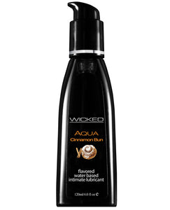 Wicked Sensual Care Aqua Waterbased Lubricant - 4 Oz Cinnamon Bun