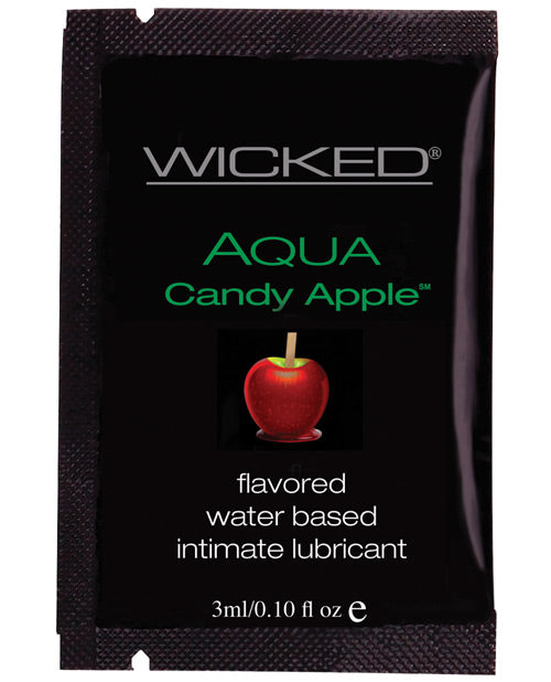 Wicked Sensual Care Aqua Waterbased Lubricant - .1 Oz Candy Apple