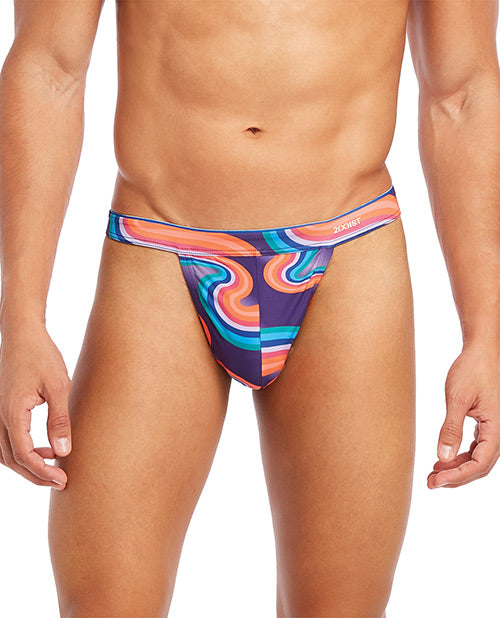2xist Sliq Micro 1 Y-back Thong Far Out Wave Md
