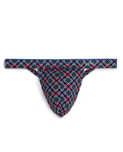 2xist Sliq Micro 1 Y-back Thong Graphic Floral Pink Glo Sm
