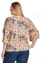 Christine V Plus Floral Printed Wrap Top - WholesaleClothingDeals - 4