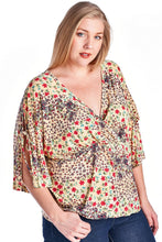 Christine V Plus Floral Printed Wrap Top - WholesaleClothingDeals - 5