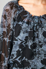 Christine V Floral Printed Chiffon Button Front Top - WholesaleClothingDeals - 6