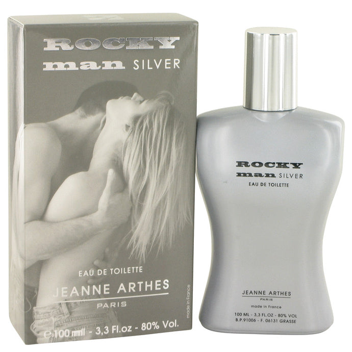 Rocky Man Silver by Jeanne Arthes Eau De Toilette Spray 3.3 oz for Men