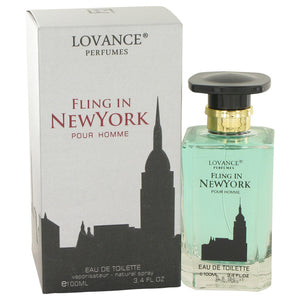 Fling In New York by Lovance Eau De Toilette Spray 3.4 oz for Men