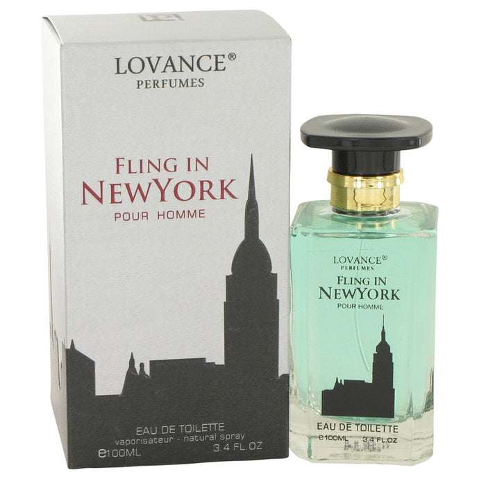Fling In New York by Lovance Eau De Toilette Spray 3.4 oz for Men
