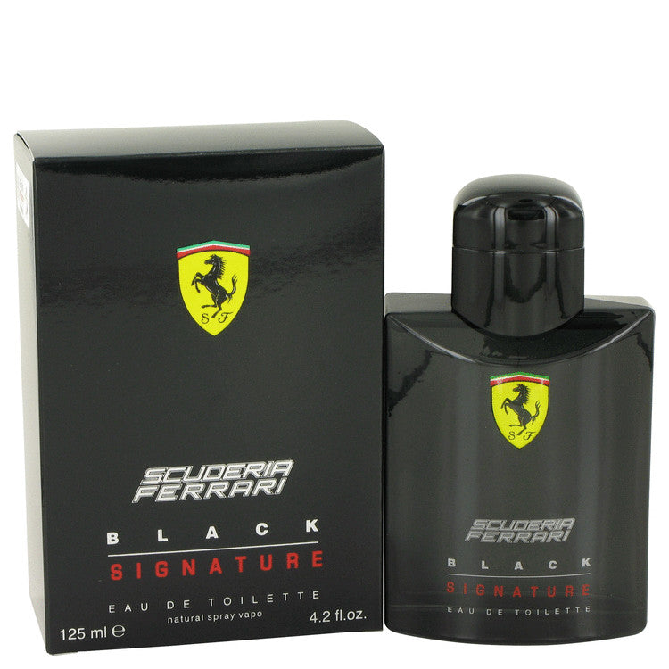 Ferrari Scuderia Black Signature by Ferrari Eau De Toilette Spray 4.2 oz for Men