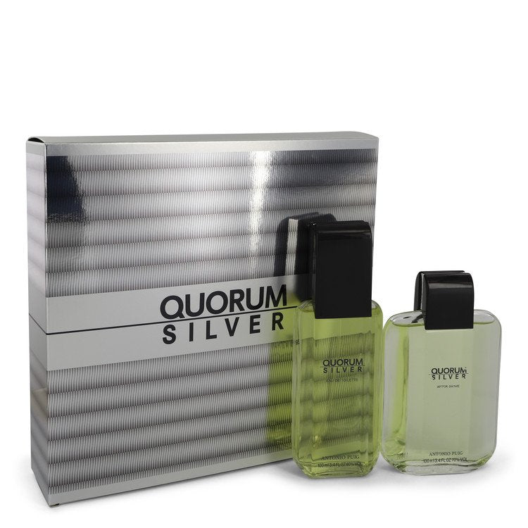 Quorum Silver by Puig Gift Set for Men Eve s Body Shop