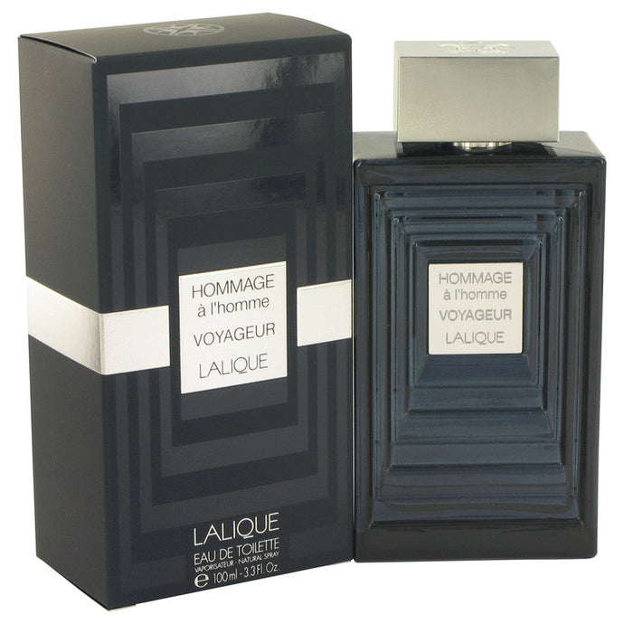 Hommage A L'homme Voyageur by Lalique Eau De Toilette Spray 3.3 oz for Men
