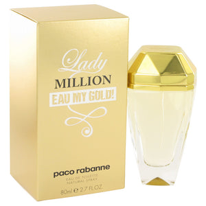 Lady Million Eau My Gold by Paco Rabanne Eau De Toilette Spray 2.7 oz for Women