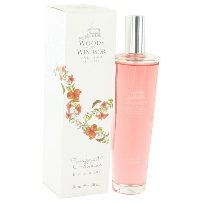 Pomegranate & Hibiscus by Woods of Windsor Eau De Toilette Spray 3.4 oz for Women