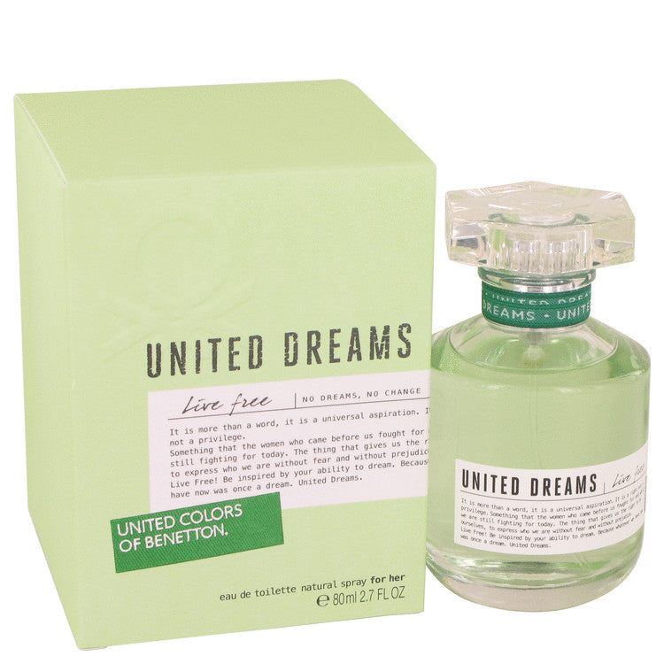 United Dreams Live Free by Benetton Eau De Toilette Spray 2.7 oz for Women