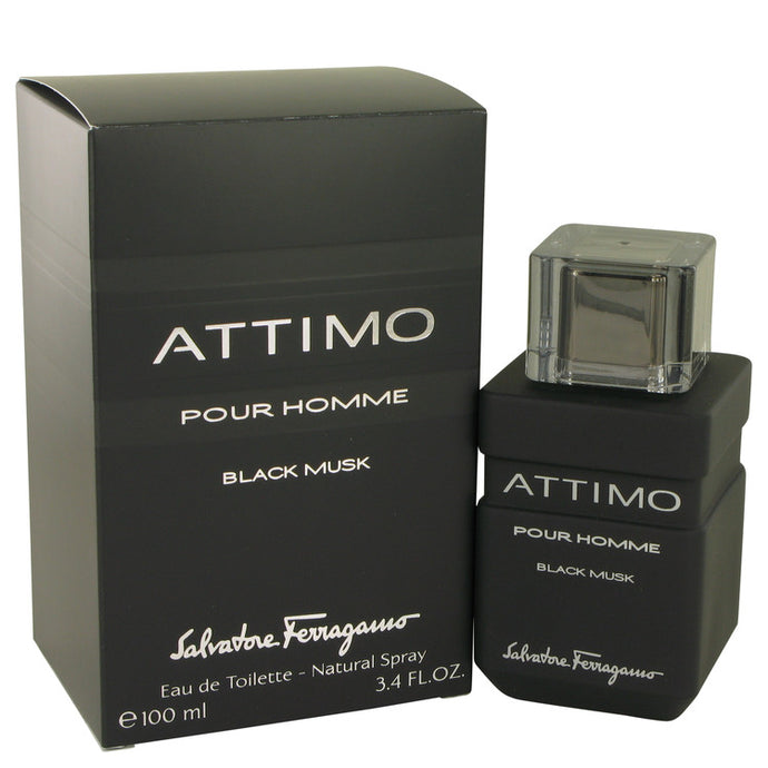 Attimo Black Musk by Salvatore Ferragamo Eau De Toilette Spray 3.4 oz for Men