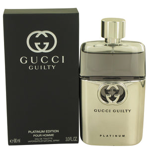 Gucci Guilty Platinum by Gucci Eau De Toilette Spray 3 oz for Men