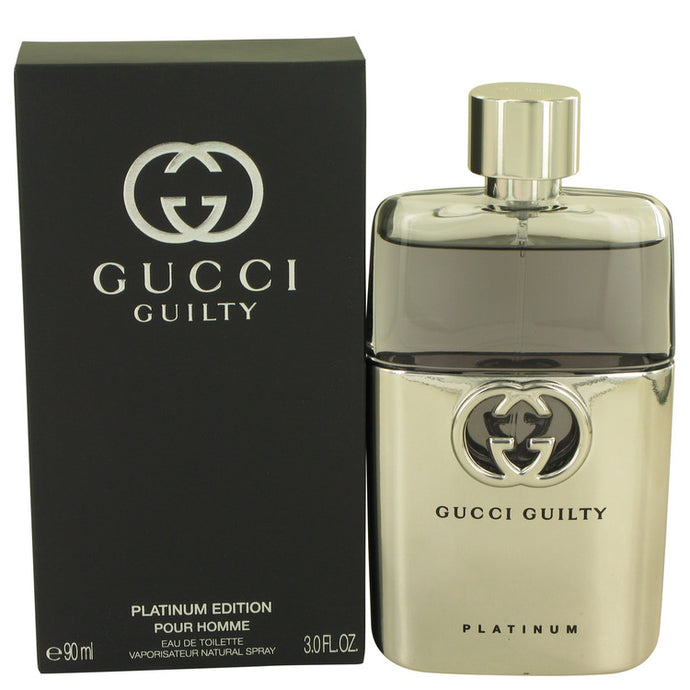 Gucci Guilty Platinum by Gucci Eau De Toilette Spray 3 oz for Men