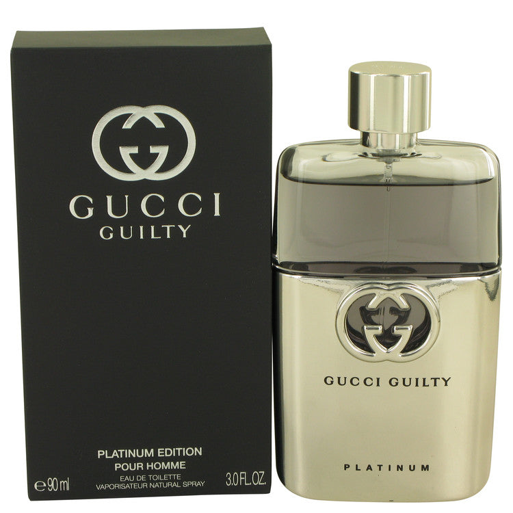 Gucci Guilty Platinum by Gucci Eau De Toilette Spray 3 oz for Men