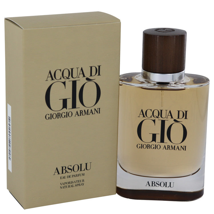 Acqua Di Gio Absolu by Giorgio Armani Eau De Parfum Spray 2.5 oz for Men