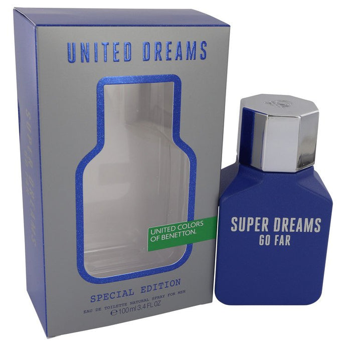 United Dreams Super Dreams Go Far by Benetton Eau De Toilette Spray 3.4 oz for Men