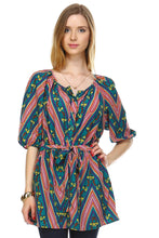 Christine V Belted Button-Front Top - WholesaleClothingDeals - 13