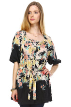 Christine V Belted Button-Front Top - WholesaleClothingDeals - 1