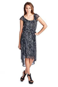 Sharagano Printed Chiffon High Low Dress - WholesaleClothingDeals - 6