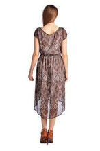 Sharagano Printed Chiffon High Low Dress - WholesaleClothingDeals - 4