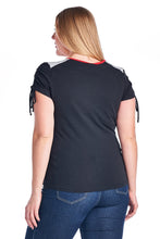 Christine V Plus V-Neck Top with Tie Sleeves - WholesaleClothingDeals - 3