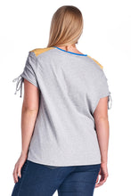 Christine V Plus V-Neck Top with Tie Sleeves - WholesaleClothingDeals - 9