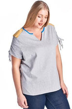 Christine V Plus V-Neck Top with Tie Sleeves - WholesaleClothingDeals - 10