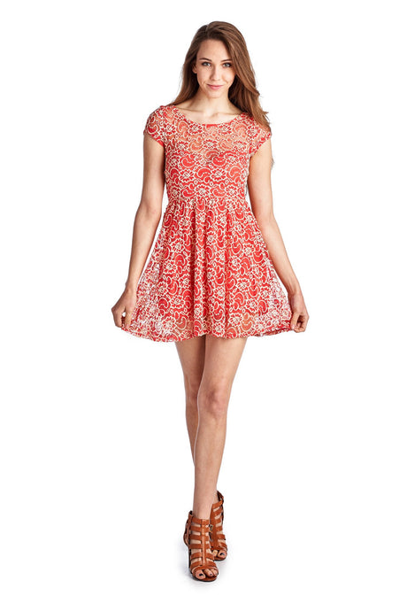 Urban Love Sleeveless Floral Lace Dress - WholesaleClothingDeals - 6