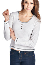 Urban Love Button Detail Long Sleeve Top - WholesaleClothingDeals - 1