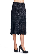 Urban Love Pleated Velour with Chiffon Long Skirt - WholesaleClothingDeals - 1