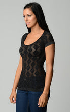 Urban Love Textured Knit Stretch Glitter Top - WholesaleClothingDeals - 2